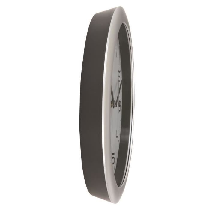 Alba Horloge Silencieuse 30cm Quartz - Gris Metal