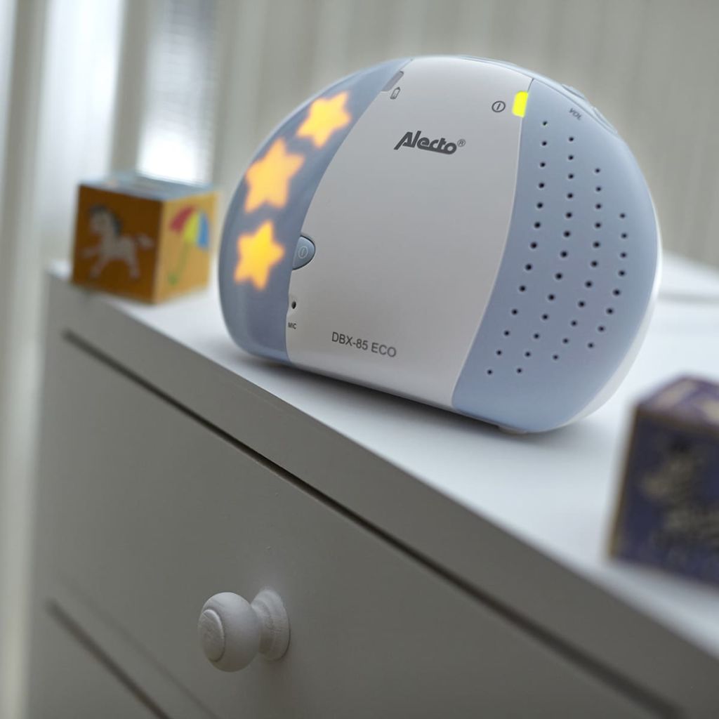 Alecto Dect Interphone Bebe Dbx-85 Eco Blanc Et Bleu