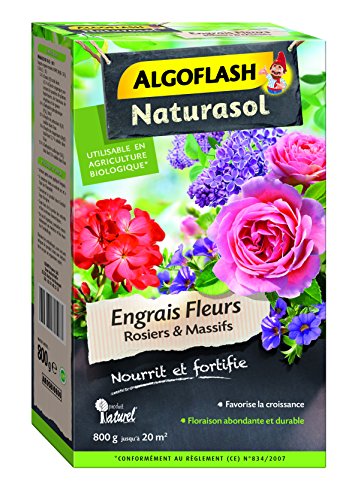ALGOFLASH NATURASOL Engrais Fleurs rosiers et massifs 800 g