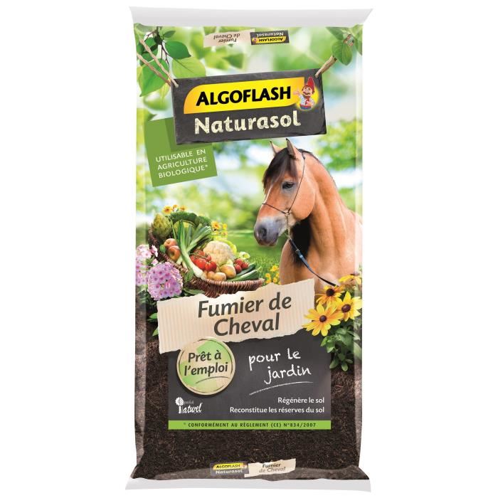 Fumier Algoflash Naturasol Fumier De Cheval 15 Kg