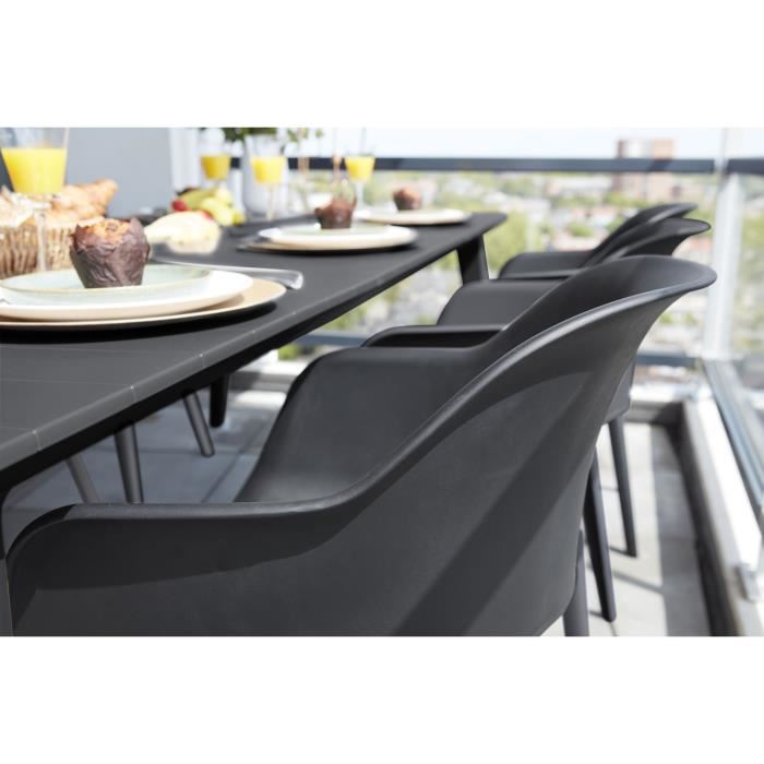 Chaises Dexterieur Akola Keter Lot De 2 Graphite Resine Ergonomique