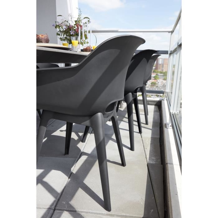 Chaises Dexterieur Akola Keter Lot De 2 Graphite Resine Ergonomique