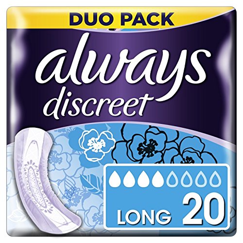 Always Discreet Long 20 Serviettes Hygieniques Taille 2