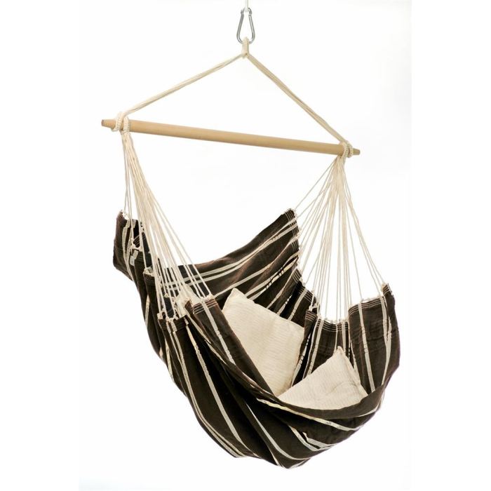 Chaise Suspendue Hamac Amazonas Brasil Coloris Mocca 160 X 130cm