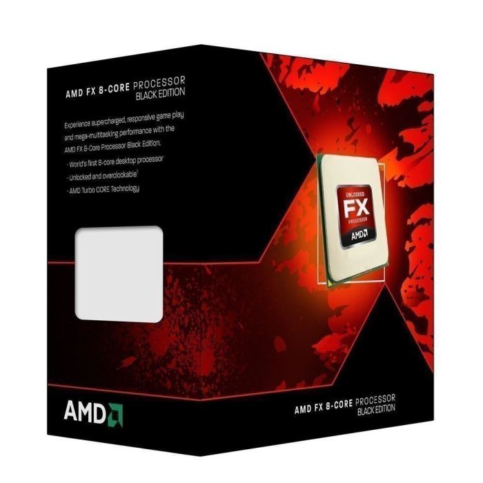 Processeur AMD FX 8320 Octa core 8 Core 350 GHz Socket AM3 vente au detail Pack memoire 8 Mo memoire cache 8 Mo 4 GHz Overclocking Speed 32 nm 125 W