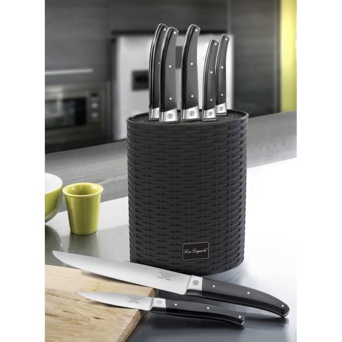Lou Laguiole® Bloc Universel Ovale Tresse Noir Lou Laguiole Interieur Fibres