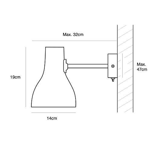 Anglepoise Type 75 Applique, Noir