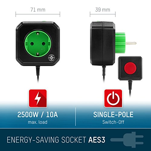 Ansmann Coupe Veille pour prise electrique/economiseur d'energie AES3 PC, ordina