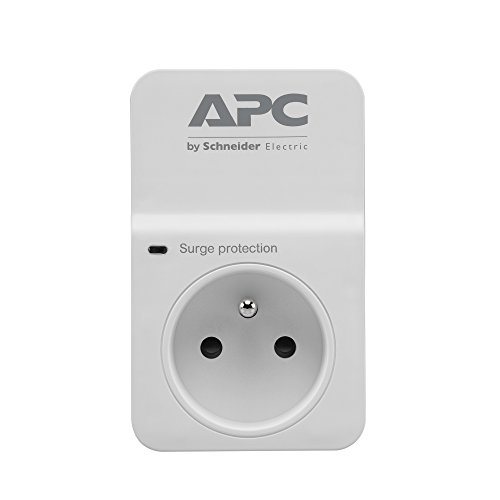APC SurgeArrest Essential Protection contre les surtensions CA 230 V connecteurs de sortie 1 France blanc