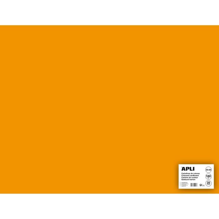 APLI Sachet de 25 feuilles de carton Orange