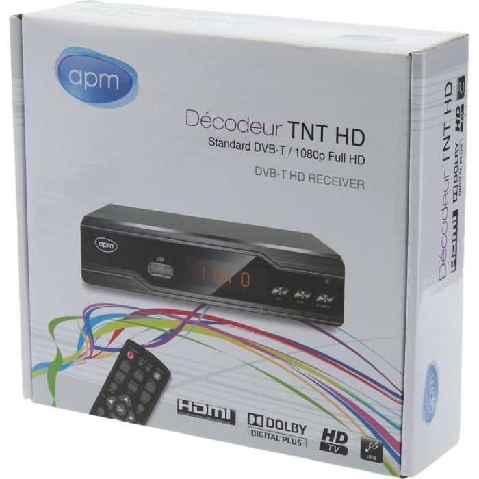 LEYF PA-2211 Décodeur TNT, Full HD 1080p, DVB T2, Tuner TNT