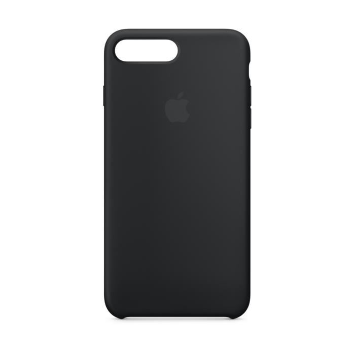 Coque Iphone Apple Coque En Silicone Iphone 8 Plus 7 Plus Noir