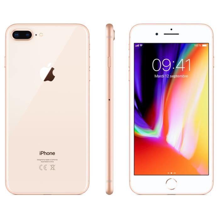 Apple - Iphone 8 Plus - 256 Go - Reconditionne - Tres Bon État - Or