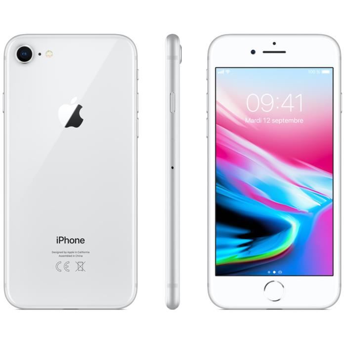 Apple - Iphone 8 - 256 Go - Reconditionne - Tres Bon État - Argent