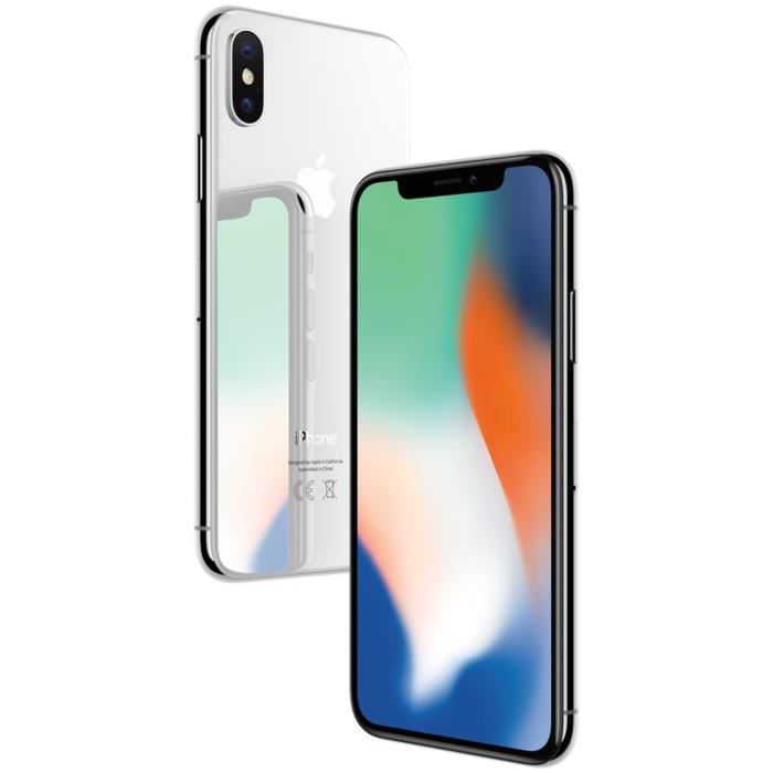 Apple - Iphone X - 64 Go - Reconditionne - Tres Bon État - Argent