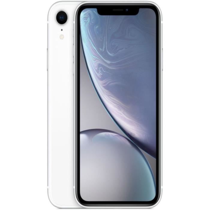 Apple iPhone Xr - Smartphone - double SIM - 4G LTE Advanced - 256 Go - GSM - 6.1  - 1792 x 828 pixels (326 ppi) - Liquid Retina HD display - 12 MP (camera avant 7 MP) - blanc