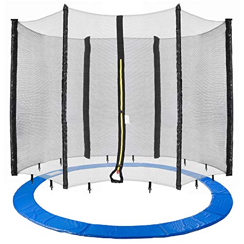 Arebos Coussin De Protection Pour Trampoline 430 Cm + Filet Pour 8 Tiges