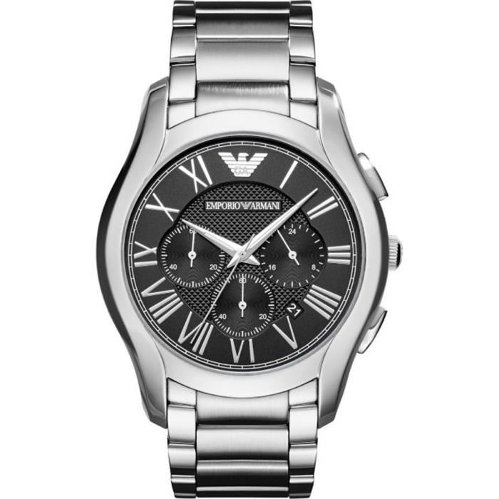 Armani Montre Homme Ar11083 Coloris Argent Cadran Noir
