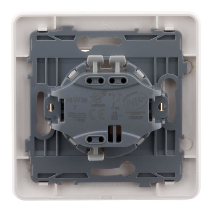 Bouton Poussoir Artezo - Blanc - Zenitech