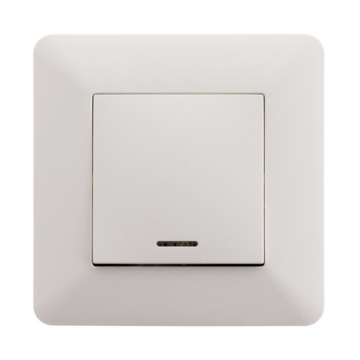 Interrupteur Va Et Vient + Voyant Artezo 10a - Blanc - Zenitech