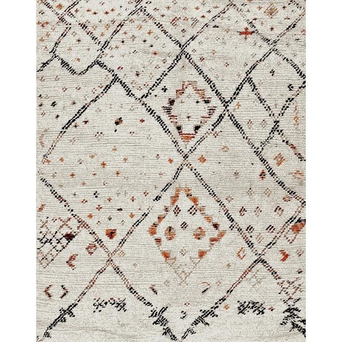 Tapis Deco A Lesprit Marocain Creme 120 X 170 Cm