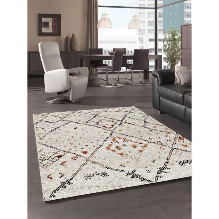 Tapis Deco A Lesprit Marocain Creme 120 X 170 Cm