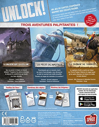 Asmodee - Space Cowboys - Unlock! : Mystery Adventures - Unbox Now - Jeu De Societe - À Partir De 10 Ans - 1 A 6 Joueurs - 60 Min