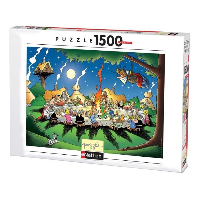 Puzzle 1500 Pieces Asterix Nathan Dessins Animes Et Bd Garantie 2 Ans