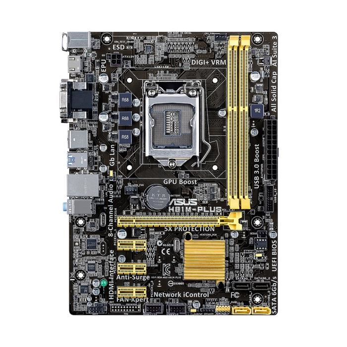 Asus Carte Mere H81m-plus Socket Lga1150 Ram Ddr3 Uatx  90mb0gi0-m0eay0
