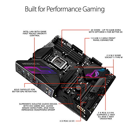 Asus Carte Mere Rog Maximus Xi Hero - Intel Chipset - Socket H4 Lga-1151 - 64 Go Ddr4 Sdram Ram Maximale - Udimm, 4 X Dimm Memory