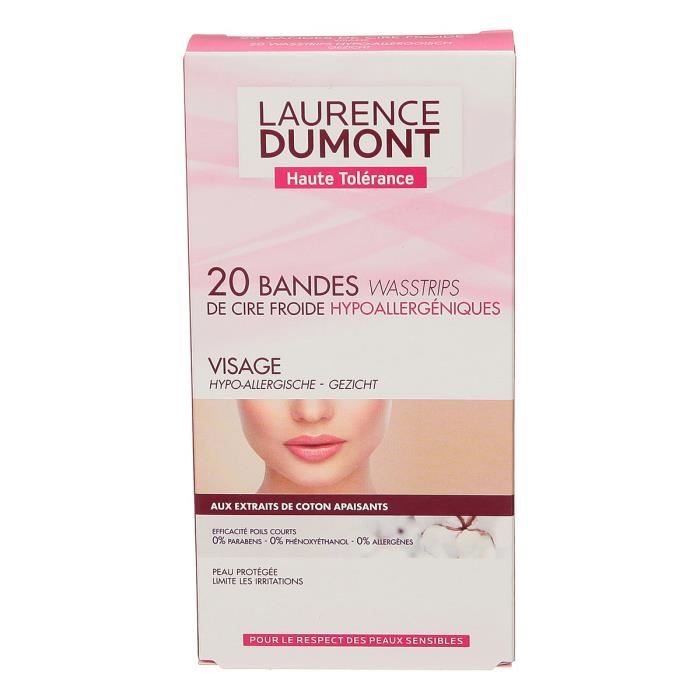 Laurence Dumont Haute Tolerance Cire Froide Visage 20 Bandes