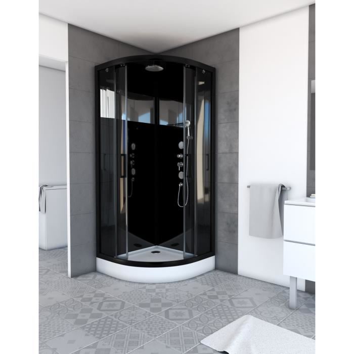 Cabine De Douche Black Mirror 2 Ronde