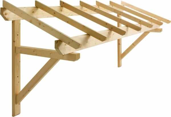 Auvent 1 Pan En Bois Pour Porte De Garage 3.1 M² Mira
