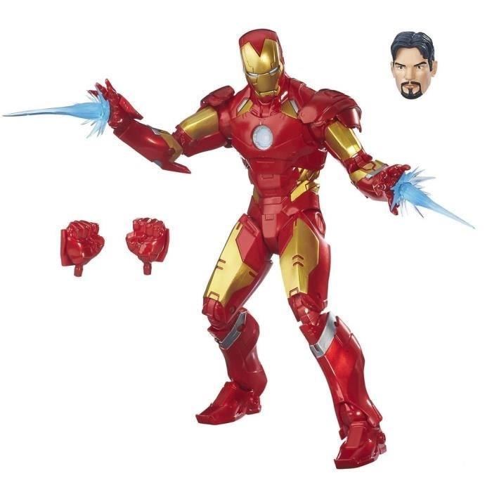 Figurine Premium Marvel Legends 30cm - Iron Man - Avengers - Rouge - 30 Points D'articulation