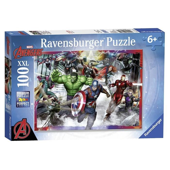 Puzzle 100 Pieces Xxl Ravensburger Les Plus Grands Heros Marvel Avengers