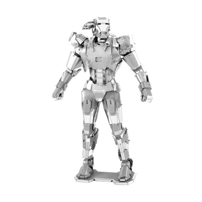 AVENGERS War Machine Maquette a Construire 3D Metal avec 3 feuilles sur carte 12x17 cm