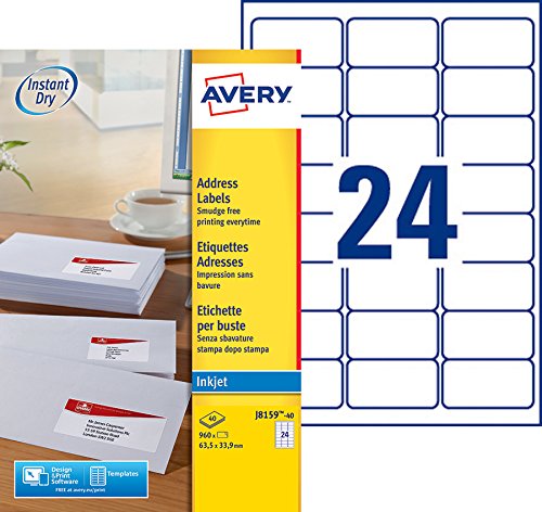 Avery - 960 Étiquettes Adresse Autocoll ...