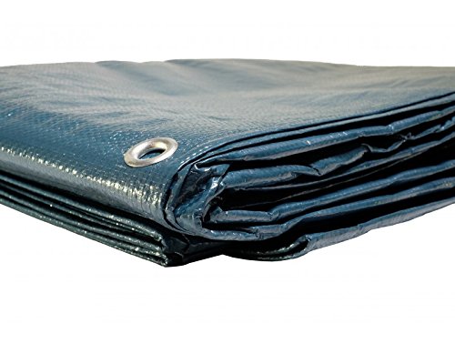 Tecplast Bache Piscine Rectangulaire - 6x10 M - Couverture Piscine Dhivernage Po155rg Avec Filet Decoulement Central