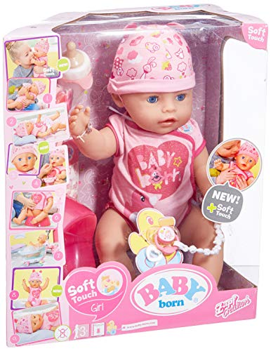 Poupon Interactif Baby Born - Splash Toys - Fille - 9 Fonctions - 11 Accessoires Inclus