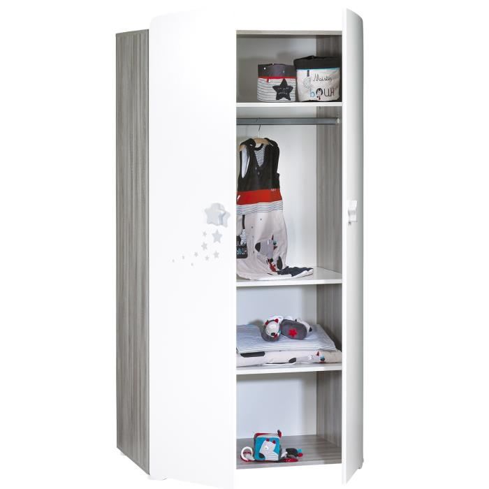 BABY PRICE Armoire Chambre Bebe 2 Portes New Nao