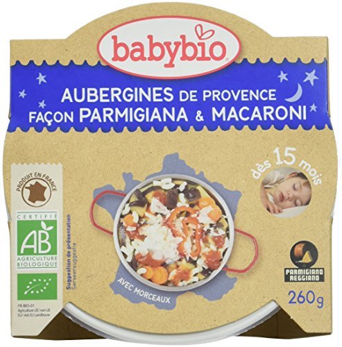 Babybio Assiette Bonne Nuit Aubergine Macaroni Origan Bio 260g Des 15 Mois