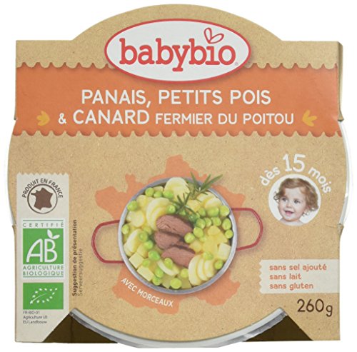 Assiette Panais Petits Pois Canard Babybio Bio 260g Des 15 Mois
