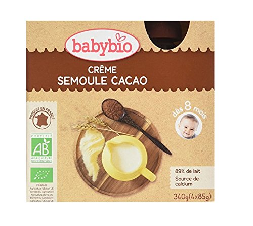 Babybio Gourdes Creme Semoule Des 6 Ou 8 Mois 4x85 G Cacao