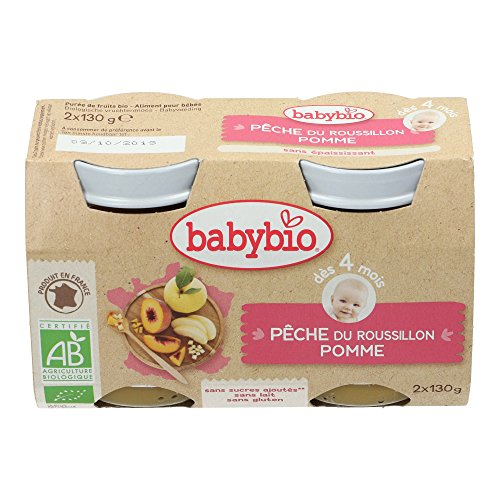 Babybio Pots Peche/Pomme d'Aquitaine 26...