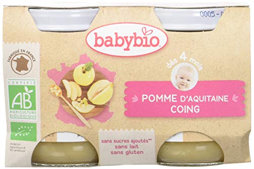 Babybio - Petit Pot Bebe Pomme Verveine - Bio - 2x130g - Des 4 Mois