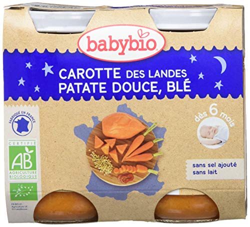 Petit Pot Bebe Bonne Nuit Carotte Patate Douce Ble - Bio - Babybio - Des 6 Mois