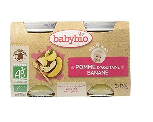 Babybio Pots Pomme d'Aquitaine Banane 2...
