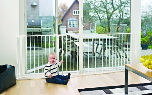 Barriere De Securite Flex L - Baby Dan - Blanc - Fixation Murale - Reglable