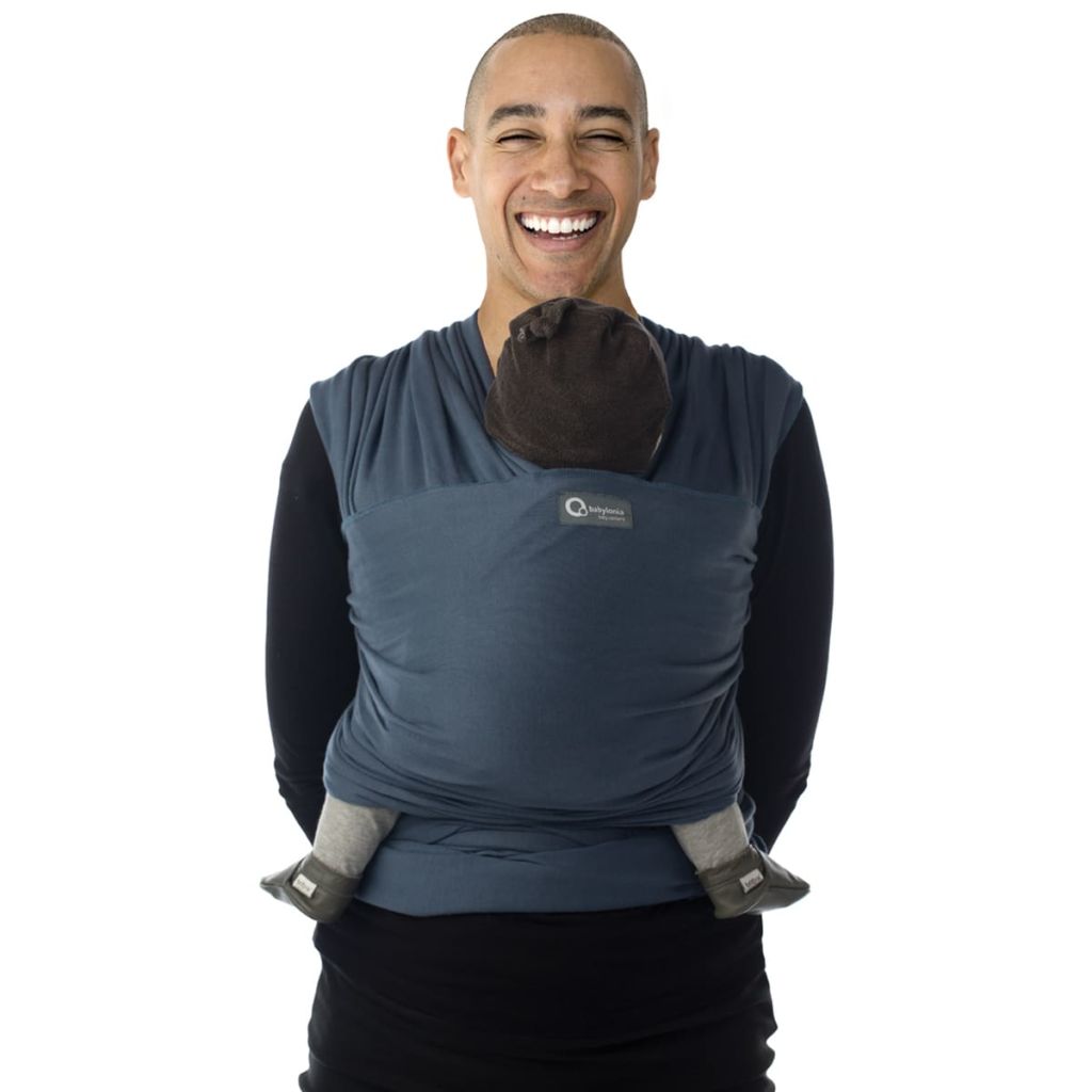 Écharpe De Portage - Babylonia Baby Carriers - Modele Tricot-slen - 100% Coton Organique - 500 Cm - Bleu Jeans