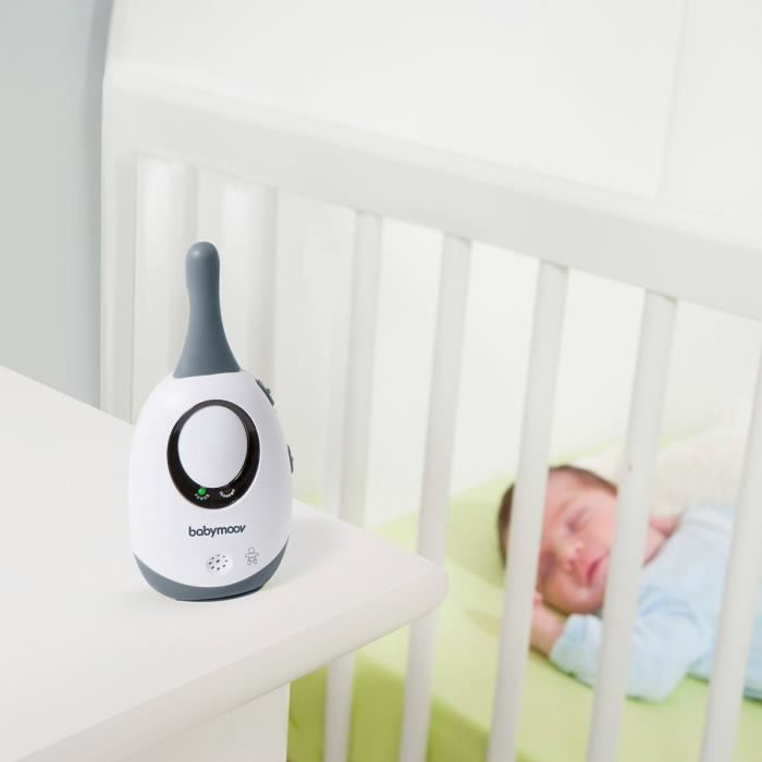 Babymoov Babyphone Audio Simply Care Avec Fonction Vox Double Alarme Et 2 Adaptateurs Portee 300m